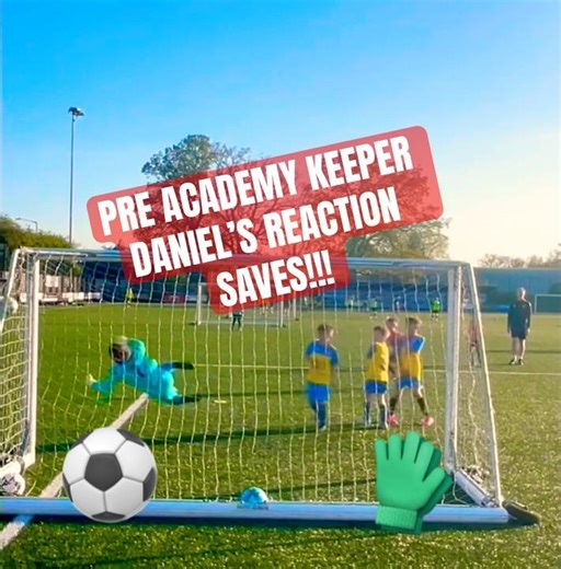 REACTION SAVES BY YOUNG PRE ACADEMY KEEPER DANIEL!!⚽️🧤 #soccershorts #goalkeeper #soccer #football
