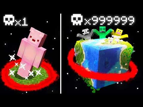 Minecraft, But Deaths = WORLD SIZE