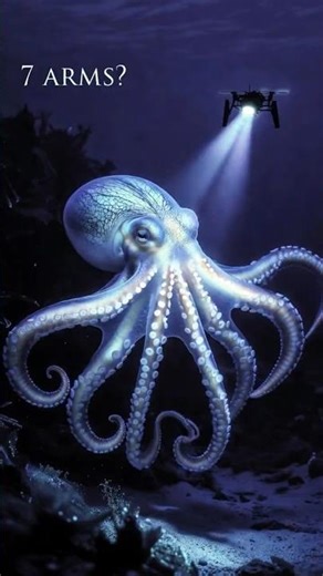 Rarest 11-Foot "Alien" Octopus Caught on Camera! 🐙🌊 #scaletheory #facts