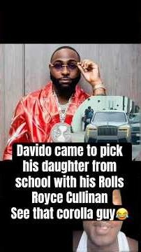 Davido came to pick his daughter from school with his Rolls Royce Cullinan #davido #viral #fyp