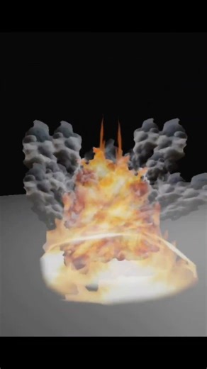 Fire Explosion VFX 3D Model with Simple Polygons #vfx #fire #explosion #3dmodel #blender #gamedev
