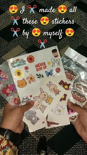 ✨Handmade + cute readymade stickers collection 🎀💖#stickers #sticker collection #aesthetic #korean
