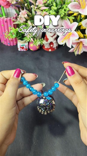 Diy safetypin jewellery 🧷✨ #diy #shorts #trending #handmade #hacks #viral #youtubeshorts #earrings
