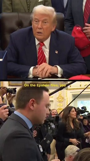 Epstein Class Pedophile Trump does the bob and weave when Kaitlan... | 24vids