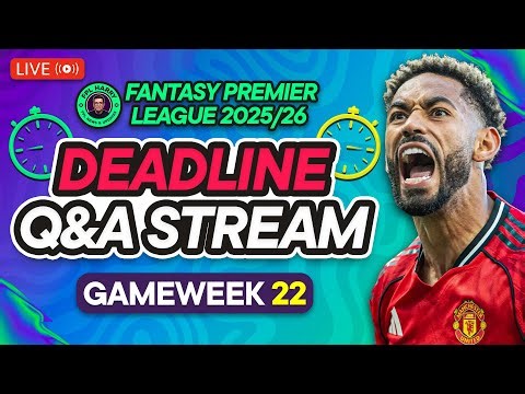 FPL GW22 LIVE DEADLINE STREAM 📸 | KEEP CUNHA OR SELL... TO WHO? 👀 | Fantasy Premier League 2025/26
