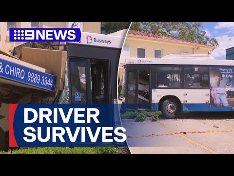 A Sydney bus driver smashed into a medical centre with patients inside | 9 News Australia