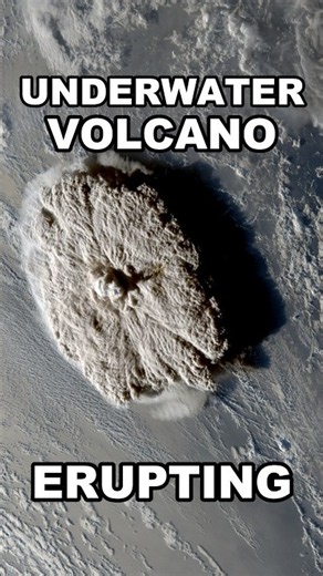 Underwater Volcano Eruption Seen from Space