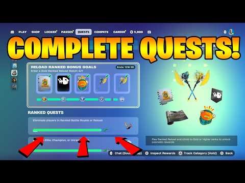 How To COMPLETE ALL RELOAD RANKED BONUS GOALS QUESTS in Fortnite! (Free Reload Ranked Bonus Rewards)