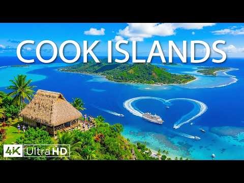 Cook Islands 4K UHD Drone Footage | A Paradise of Emerald Islands & Blue Pacific Waters
