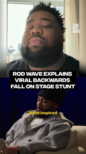 Rod Wave explains the inspiration behind his viral backwards “trust fall” stage stunt 😳 Watch the full interview with @rodwavestone and @saint.roze on Complex News YouTube at the LINK IN @complexmusic BIO | Complex Music