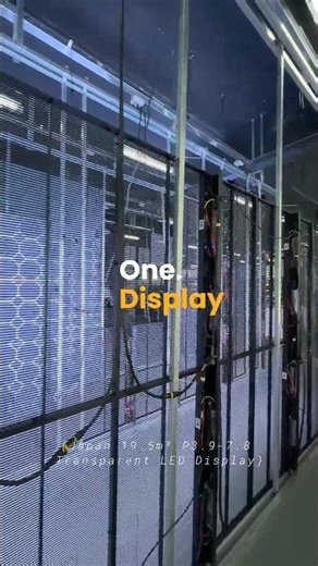 Japan 19.5m² P3.9-7.8 Transparent LED Display at Banking Center #onedisplay #ledscreen #transparent