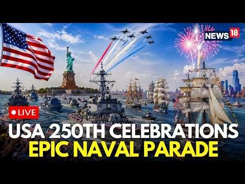 America 250 Celebrations LIVE | Tall Ships Parade Lights Up New York for US 250th Anniversary | N18G