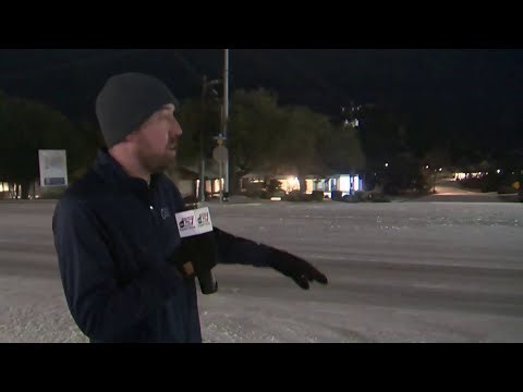 Ice accumulation showing on Kerrville roads; One outage showing as of Sunday morning