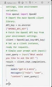 Build a Simple Chatbot in Python Using OpenAI Prompts