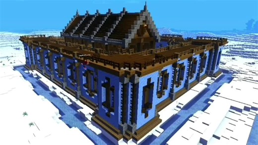 Building an Ice Castle in Minecraft