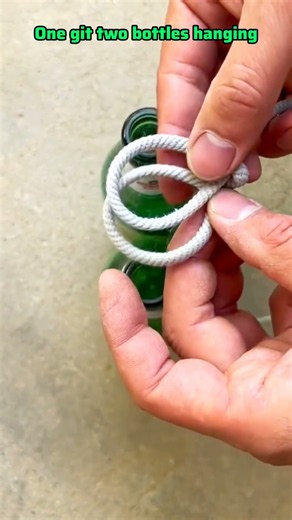 One git two bottles hanging #shorts #git #knot #diy #bottletrap