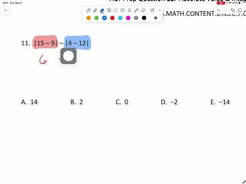 Absolute Value & Integer Operations: ACT #11