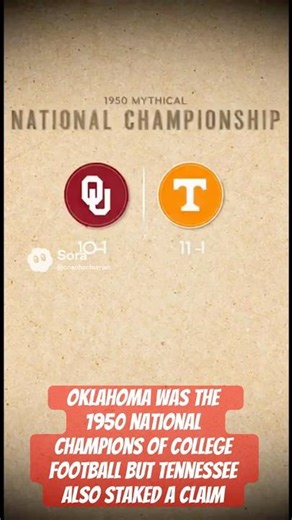 Oklahoma was the 1950 national champions of college football but Tennessee also staked a claim
