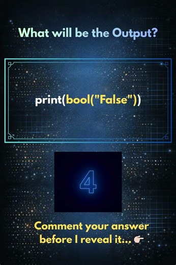 Python Interview Challenge #14🔥 | bool("False") 🤯 #python #developers #ytshorts #youtubeshorts