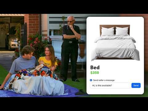 "Testing" a bed in public prank!