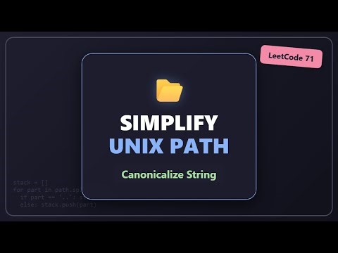 Simplify Unix Path - LeetCode 71 - Stack Data Structure Explained