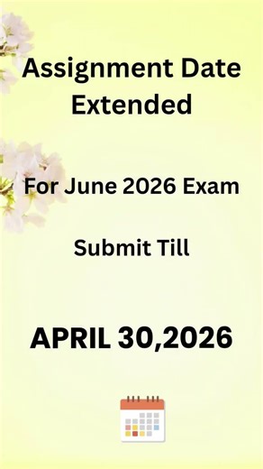 IGNOU BIG UPDATE 🚨 Assignment Last Date Extended! #ignouupdates #ignouassignment #ignouexam