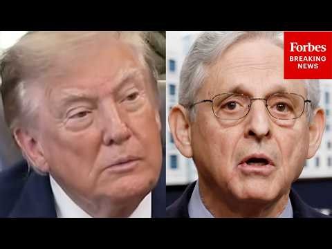 Reporter Asks Trump Point Blank About Allegations Biden's AG Merrick Garland Tracked Barron, Melania