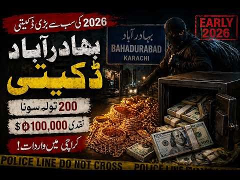 Shocking Bahadurabad Robbery: Thieves Steal Gold & $100K in Karachi (2026)