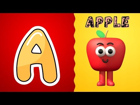 A is for Apple 🍎 | ABC Phonics Cartoon Song for Kids | Learn Alphabet with Fun | ABCD