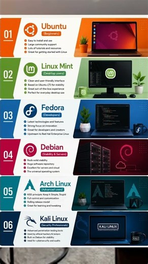 🐧 Linux users, which one do you use?Ubuntu, Mint, Fedora, Debian, Arch, or Kali? #coding