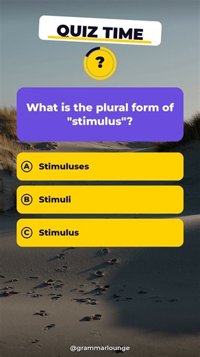 Plural of "Stimulus"? Most People Get This Wrong! | Grammar Quiz