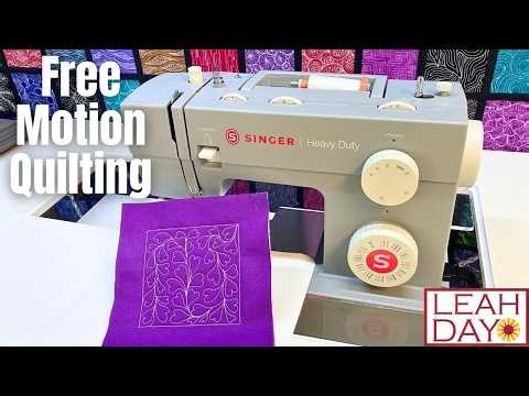 Free Motion Quilting on Home Machine - Queen of Hearts Quilting Pattern