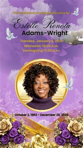 Celebratory Homegoing Service for Estelle Renota Adams-Wright