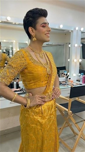 Male to Female Bridal Makeup Magic! 🤯💛 #Shorts
