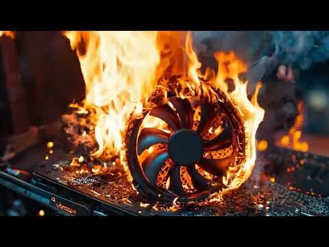 A Computer on Fire, Royalty Free Video