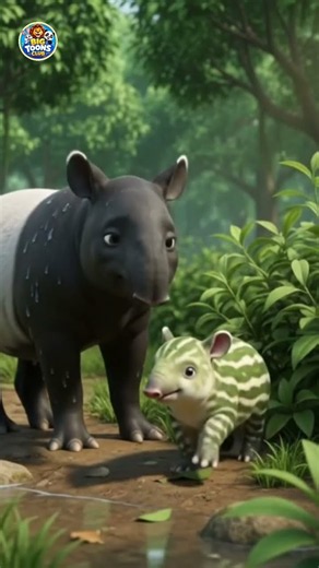​The Animal With A Watermelon Baby! 🍉🐾 | Malayan Tapir Facts #Shorts