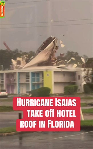 Hurricane Isaias rips off hotel roof in Florida.#hurricane #water #help #food #new