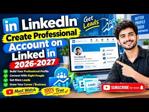 How to Create a #LinkedIn Profile in 2026 | Build a 100% Professional Profile & Find Your Dream Job!