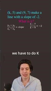 Find the Missing K in This Slope Problem!