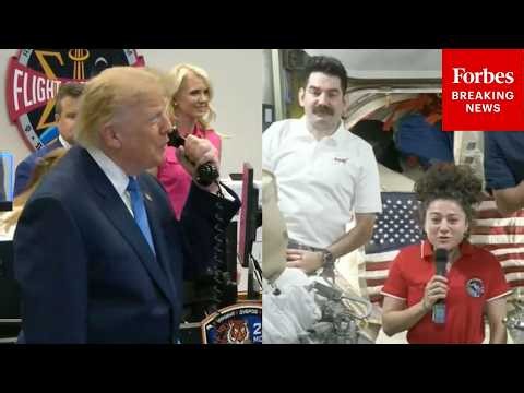 BREAKING NEWS: President Trump Calls International Space Station During Visit To NASA