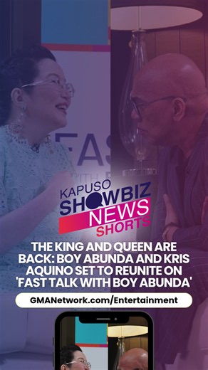 The King of Talk Boy Abunda is celebrating his birthday this October with a much-awaited television reunion, as the Queen of All Media Kris Aquino joins him for a special sit-down interview on #FastTalkWithBoyAbunda! #KapusoShowbizNews #GMANetwork #KrisAquino #BoyAbunda