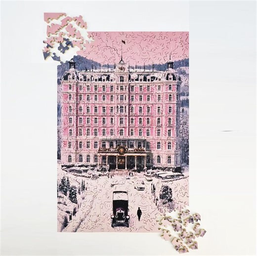 Solid Wood Jigsaw Puzzle | A Grand Hotel in Budapest | Living Room Wall Art | Abstract Canvas Art | Wood Wall Art - Etsy UK
