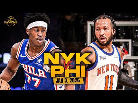 New York Knicks vs Philadelphia 76ers Full Game Highlights | Jan 3, 2026 | FreeDawkins