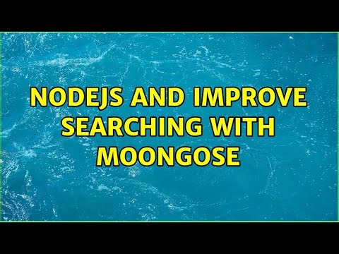 Nodejs and improve searching with moongose