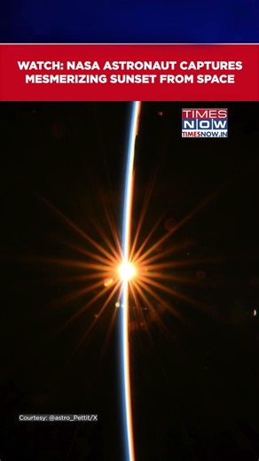 NASA Astronaut Captures Stunning 8 Second Sunset From Orbit In Space #shorts