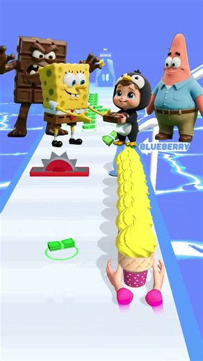 Chocolate Monster Angry Because SpongeBob Ate Gugu Gaga’s Chocolate 🍫 #shorts #animatedstory #funny
