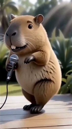 This baby capy is a total star!🤩 #queencard #capybara #卡皮巴拉