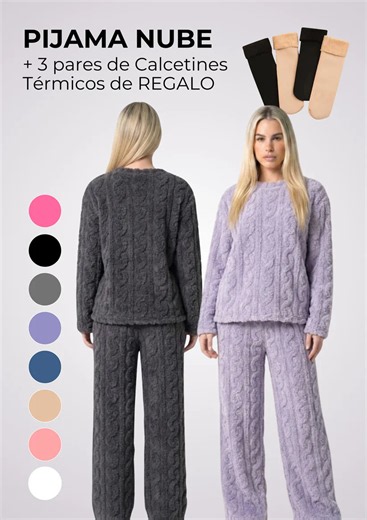 COMBO INVIERNO | Pijama Nube + 3 Pares de Calcetines Térmicos de Regal