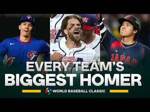 EVERY country's BIGGEST homer in the 2026 World Baseball Classic 💥 (Ft. Ohtani, Soto, Pasquantino)