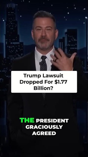 Jimmy Kimmel Show | Trump Lawsuit Dropped: $1.77B Deal & IRS Immunity?#trump#worldnews #breakingnews